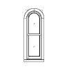 Hung Window
1-over-1 archtop
Unit Dimension 21" x 61"
Laminated glass